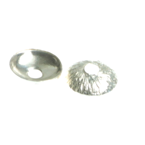 Capacele distantiere margele tuburi - Capacele texturate, argint 925, diametrul 6 mm