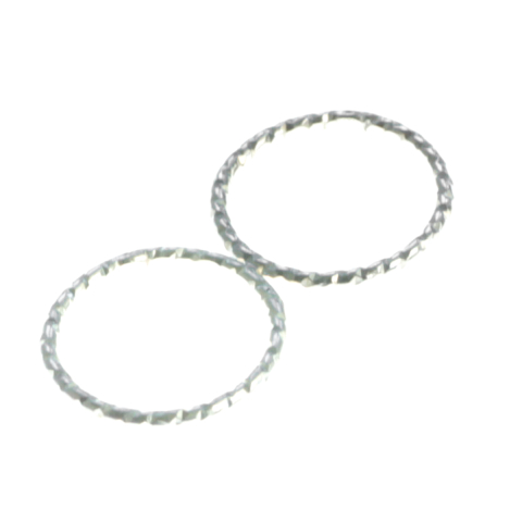 Conectori - Link rotund texturat, argint 925, grosime 1 mm, diametrul 11 mm