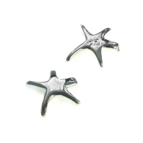 Capacele distantiere margele tuburi - Distantier steluta, argint 925, grosime 2 mm, diametrul 9 mm