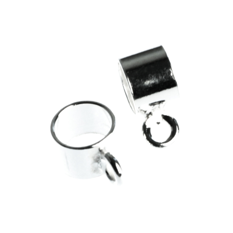 Inchizatori si terminatii lant - Capat lant, cilindric, argint 925, latime 4 mm, diametrul 5.5 mm