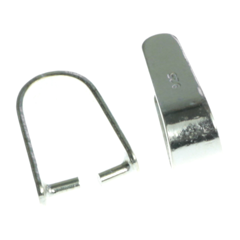 Pandantive si agatatori pandantive - Agatatoare pandantiv, argint 925, lungime 12.5 mm, latime 4 mm, grosime 0.8 mm