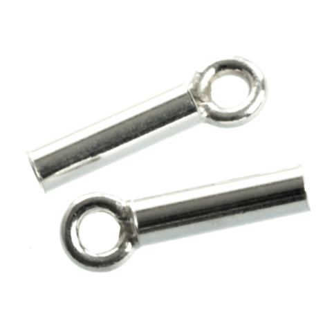 Inchizatori si terminatii lant - Capat lant, cilindric, argint 925, lungime 8 mm, diametrul ext. 2 mm