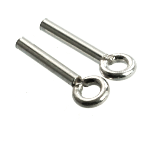 Accesorii argint - Capat lant, cilindric, argint 925, lungime 8 mm, diametrul ext. 1.8 mm