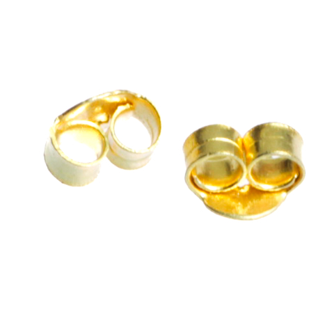 Tortite si baze cercei - Fluturas pentru cercei, argint 925 placat cu aur, diametrul 4.5 mm