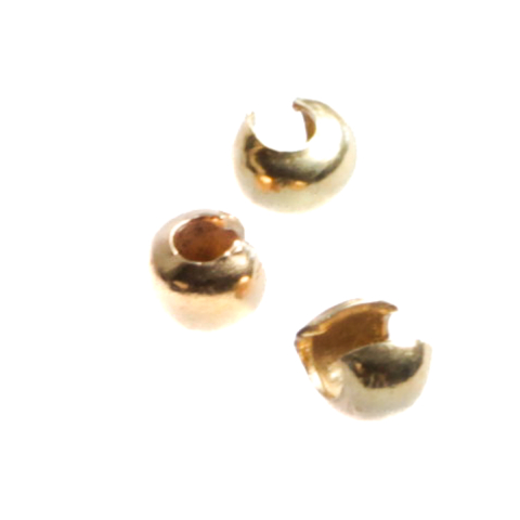 Bile si crimpi - Cover crimp, argint 925 placat cu aur roz, diametrul 4 mm