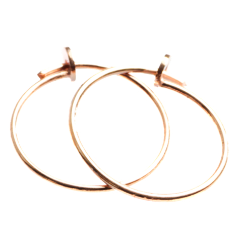 Tortite si baze cercei - Tortite cercei rotunde, argint 925 placat cu aur roz, grosime 0.5 mm, diametrul 16.5 mm