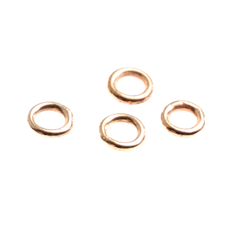 Zale si anouri - Zale inchise, argint 925 placat cu aur roz, grosime 1 mm, diametrul 4 mm