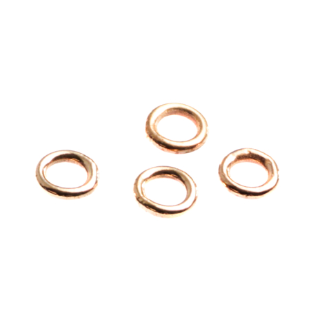 Zale inchise, argint 925 placat cu aur roz, grosime 1 mm, diametrul 4 mm [1]