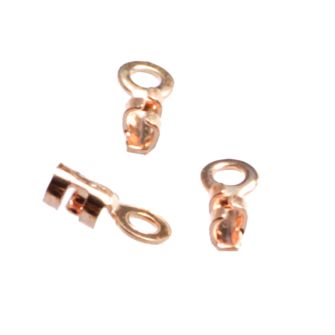 Inchizatori si terminatii lant - Capat sir cu gherute, argint 925 placat cu aur roz, lungime 10 mm, latime 2 mm