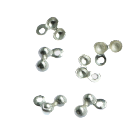 Crimpi, cover crimpi  argint - Cover crimp cu anou, argint 925, diametrul 3 mm