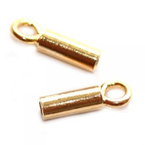 Accesorii metale comune - Capat snur cilindric auriu