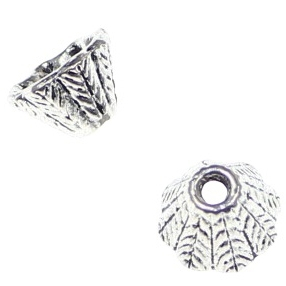 Accesorii metale comune - Capat snur conic cu flori