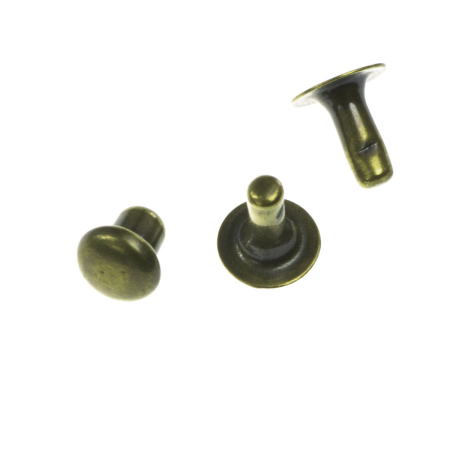 Accesorii metalice - Capse, aliaj placat cu alama antichizata, D 4 mm