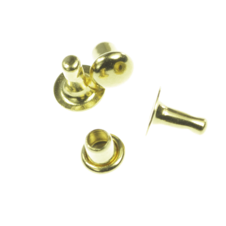Accesorii metalice - Capse, aliaj placat cu aur, D 6 mm