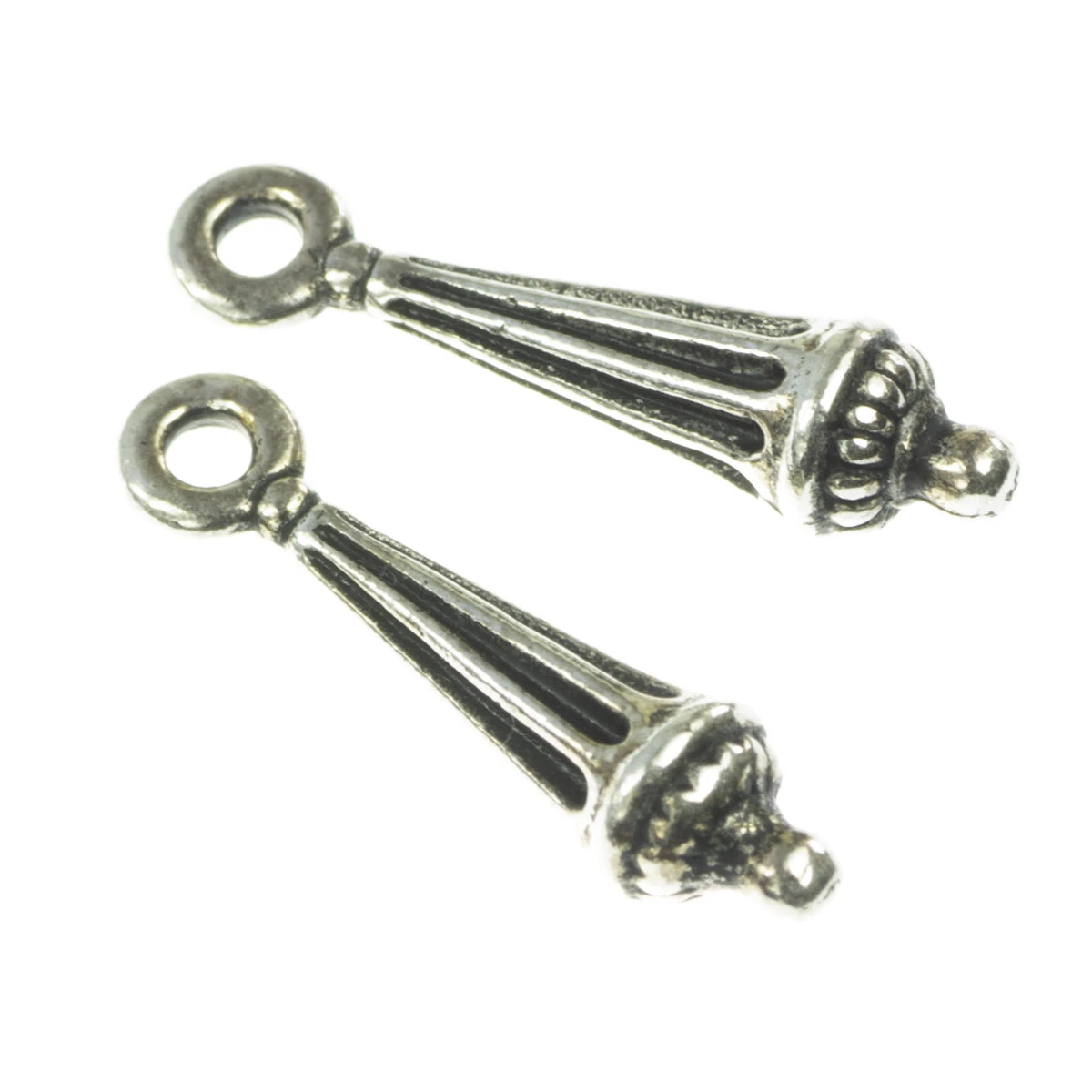 Charm-uri - Charm, aliaj placat argint antichizat, L 18 mm, D 4.5 mm