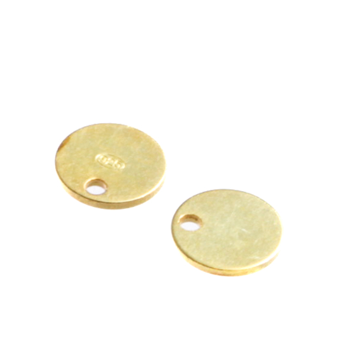 Charmuri - Charm banut, argint 925 placat cu aur, grosime 0.5 mm, diametrul 6 mm