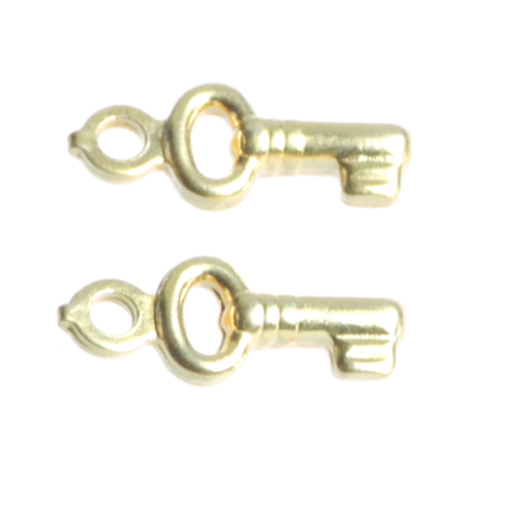 Charmuri - Charm cheita, argint 925 placat cu aur, lungime 11 mm, grosime 2 mm