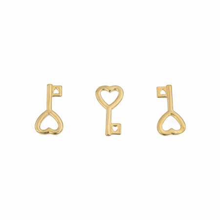 Charm cheita, argint 925 placat cu aur, lungime 12 mm, latime 6 mm, grosime 1.5 mm [2]