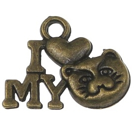 Accesorii metale comune - Charm cu cap de pisicuta