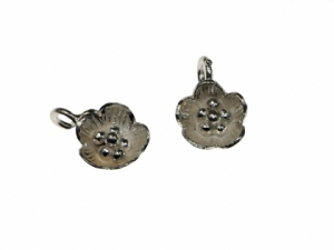 Accesorii argint - Charm floare argint 925 D 10 mm