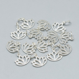 Accesorii argint - Charm floare lotus din argint