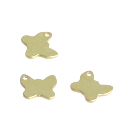 Charmuri - Charm fluturas, argint 925 placat cu aur, grosime 0.5 mm, diametrul 5.5 mm