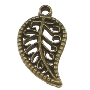 Accesorii metale comune - Charm frunza