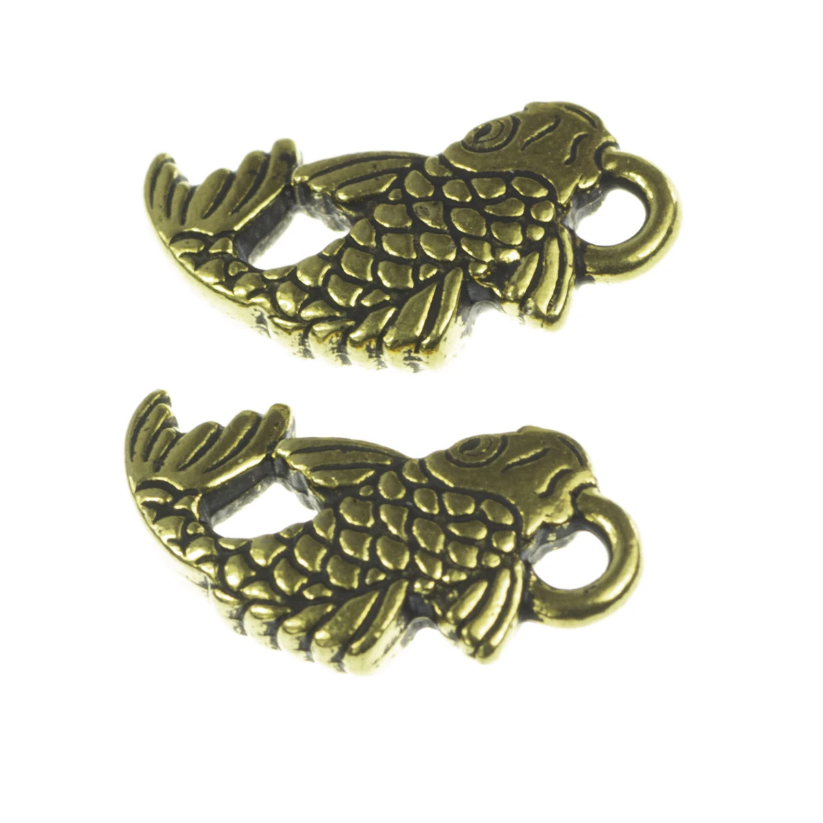 Charm-uri - Charm peste, aliaj placat cu aur antichizat, 18x10 mm, gros. 3 mm