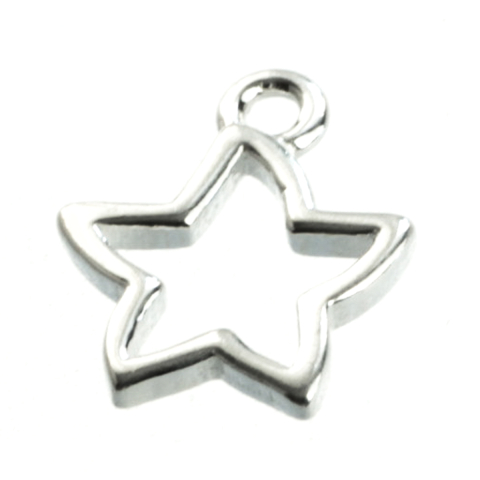 Charmuri - Charm steluta, argint 925, grosime 1 mm, diametrul 10 mm