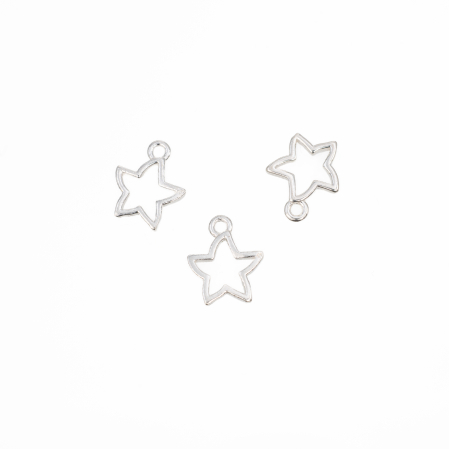 Charm steluta, argint 925, grosime 1 mm, diametrul 10 mm [1]