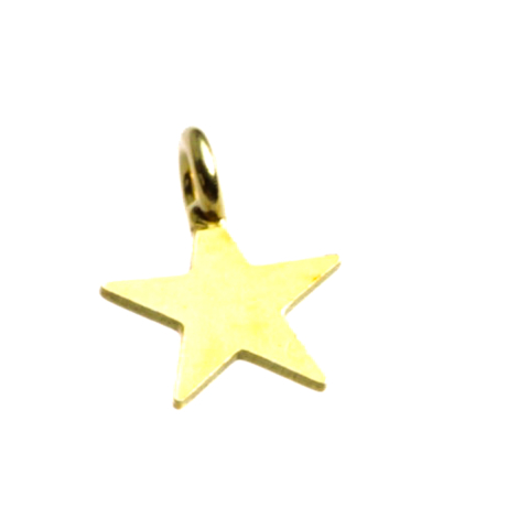 Charmuri - Charm steluta, argint 925 placat cu aur, grosime 0.5 mm, diametrul 8 mm