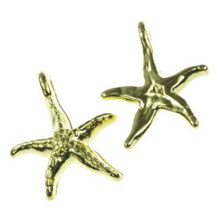 Accesorii metalice - Charm, zamac placat cu aur, 11x12 mm, gros. 3 mm