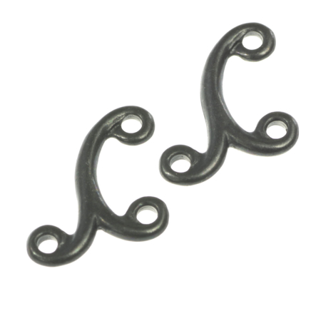 Accesorii metalice - Conector, negru, 12x12 mm, gros. 2 mm