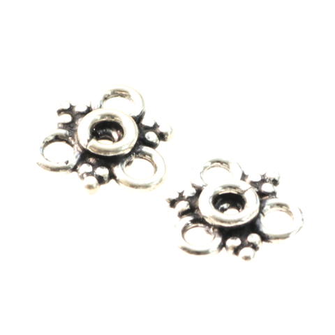 Conectori - Conector triunghiular 3 zale, argint 925 antichizat, lungime 10 mm, grosime 3 mm