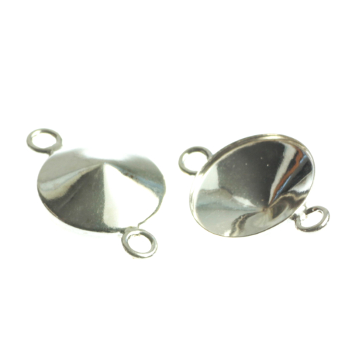 Conectori - Conectori pentru cristale Rivoli D 12 mm, argint 925, diametrul 13 mm