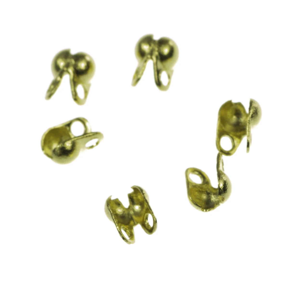 Crimpi, cover crimpi - Cover crimp, alama placata cu aur, L 4 mm, D 3 mm, orif. 0.5 mm