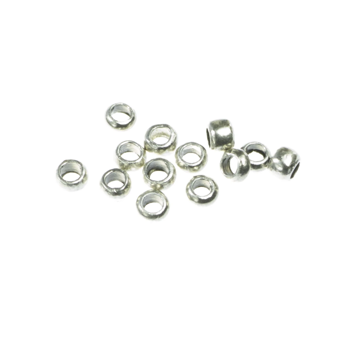 Crimpi, cover crimpi - Crimp, alama placata cu argint, D 2 mm, orif. 1.4 mm