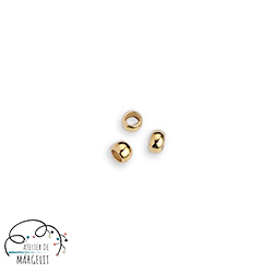 Accesorii metale comune - Crimpi 2.5x1.5 mm alama placata cu aur 24K
