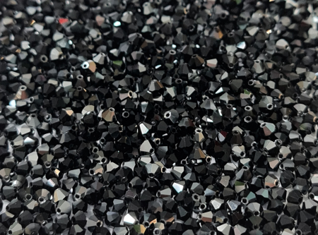 Cristale Preciosa - Cristale biconice PreciosaÂ® 4 mm jet Hematite-h