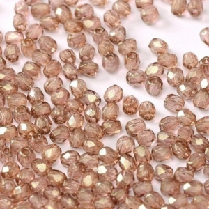 Margele Cehia - Cristale cehesti firepolish 3 mm Crystal teracota red