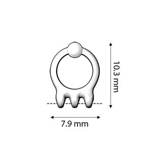 Cymbal FARALI III pentru margele Superduo placat aur 24K [1]