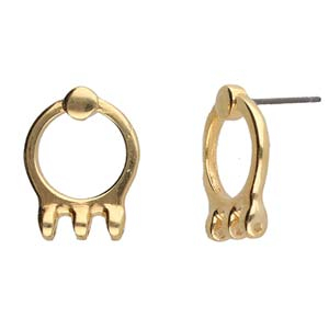 Accesorii metalice - Cymbal FARALI III pentru margele Superduo placat aur 24K