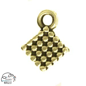 Accesorii metale comune - Cymbal FERO pentru margele Silky placat argint antichizat