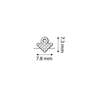 Accesorii metalice - Cymbal KALIVIA pentru margele Silky placat argint antichizat