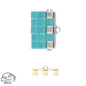 Cymbal PIPERI III pentru margele Tila placat aur 24K [2]