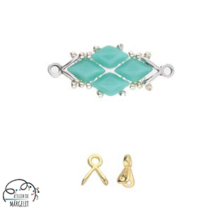 Cymbal TRIADES pentru margele Gemduo placat argint antichizat [4]