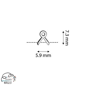 Cymbal TRIADES pentru margele Gemduo placat argint antichizat [1]