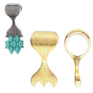 Accesorii Cymbal pentru margele cehesti - Cymbal PALIOCHORI III pentru margele Gemduo placat aur 24K