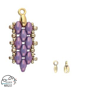 Cymbal VOURKOTI pentru margele Superduo alama antichizata [6]