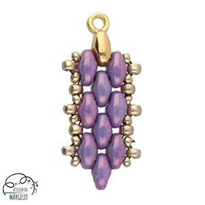 Cymbal VOURKOTI pentru margele Superduo alama antichizata [5]